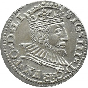 Zygmunt III Waza, trojak 1592, Ryga, bardzo ładny