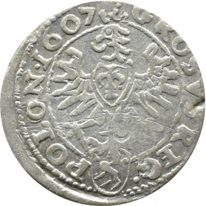 Zygmunt III Waza, grosz 1607 - popiersie, Kraków