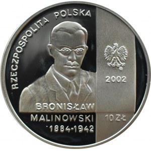 III RP, 10 złotych 2002, B. Malinowski, Warszawa, UNC