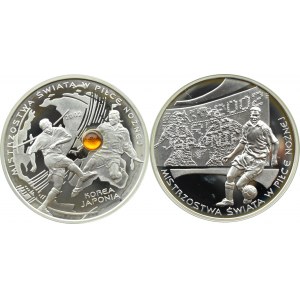III RP, lot 10 złotych 2002, MŚ Korea-Japonia, Warszawa, UNC