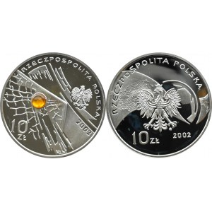 III RP, lot 10 złotych 2002, MŚ Korea-Japonia, Warszawa, UNC