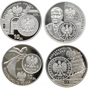 III RP, lot 10 złotych 2004-2007, Dzieje Złotego, Warszawa, UNC