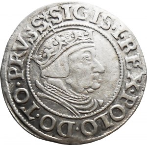 Zygmunt I Stary, grosz 1538, Gdańsk Bardzo ładny