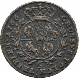 Stanisław A. Poniatowski, trojak 1766 G-pisane, Kraków