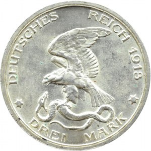 Niemcy, Prusy, Bitwa pod Lipskiem, 3 marki 1913 A, Berlin