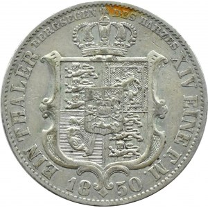 Niemcy, Hannover, Ernst August, talar 1850 B, Hannover