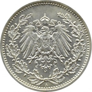 Niemcy, Cesarstwo, 50 pfennig 1903 A, Berlin, UNC, RZADKIE
