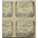 Francja, arkusz na 50 soli 1793, seria 3013