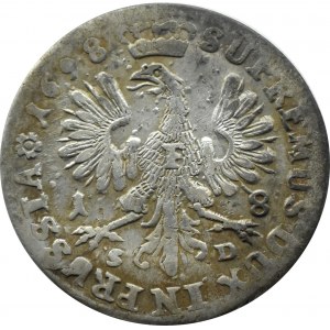 Niemcy, Prusy, Fryderyk III, ort 1698 SD, Królewiec (Königsberg)