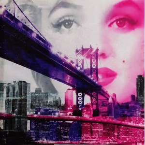 Marylin & New York (print na płótnie)