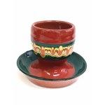 Set of ceramic egg glasses Peacock Eye from Trojan