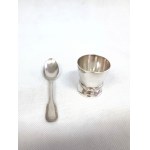 Silver-plated keepsake set for baptism, France