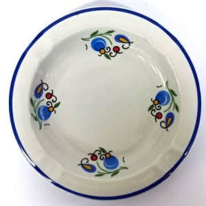 Ludowa popielniczka ceramiczna kaszubska vintage, Lubiana