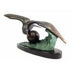Irénée Rochard (1906-1984), Kaminanzug mit Möwe, Art Nouveau, Frankreich