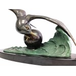 Irénée Rochard (1906-1984), Kaminanzug mit Möwe, Art Nouveau, Frankreich