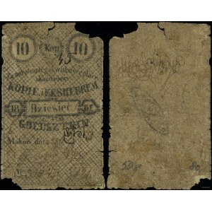 Polska, bon na 10 kopiejek, 1861