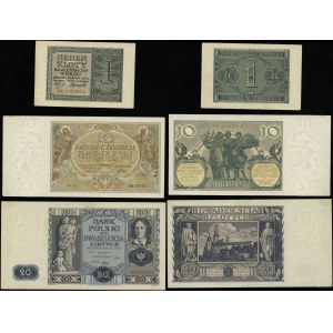 Polska, zestaw 3 banknotów, 1929-1941