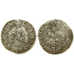 Austria, 3 krajcary, 1624, Praga