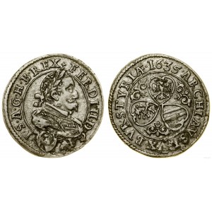 Austria, 3 krajcary, 1635, Graz