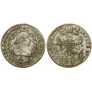 Austria, 20 krajcarów, 1772 B / EvM - D, Kremnica
