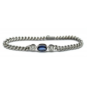 Bracciale - diamanti e zaffiro