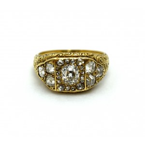 Anello in stile vittoriano - diamanti