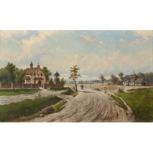 Józef Guranowski (1852 Warschau - 1922 Warschau), Ländliche Landschaft, 1904
