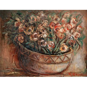 Marc Sterling (1898 Russia - 1976 Paris), Basket of flowers, circa1930