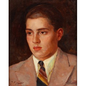 Jan Bogusław Kober (1890 Jurki - 1980 ), Portret mężczyzny w krawacie