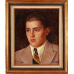 Jan Bogusław Kober (1890 Jurki - 1980 ), Portret mężczyzny w krawacie