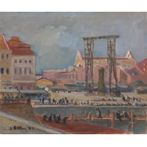 Jan Betley (1908 Płock - 1980 Warszawa), Prace kamieniarskie na Placu Zamkowym (Odbudowa Warszawy), 1949