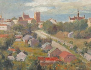 Jan Betley (1908 Płock - 1980 Warszawa), Panorama Sandomierza (