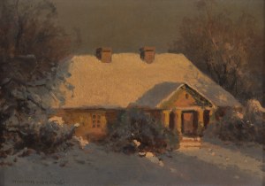 Wiktor Korecki (1890 Kamieniec Podolski - 1980 Milanówek k. Warszawy), Dworek zimą