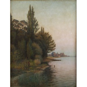 Robert Hoffman (1868 Stuttgart - 1935), Na brzegu jeziora, 1895