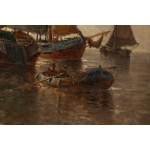 Auguste Henri Musin (1852 Ostend - 1923 Saint-Josse-ten-Noode), Boats in the bay