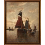 Auguste Henri Musin (1852 Ostend - 1923 Saint-Josse-ten-Noode), Boats in the bay
