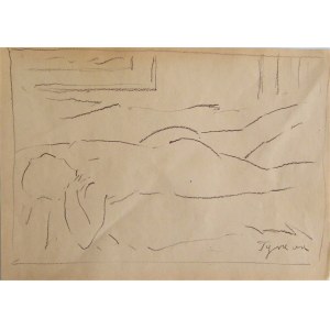 Tymon Niesiołowski(1882-1965),Lying nude