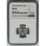 20 haléřů 1923 - NGC MS66