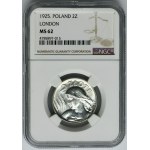 Žena a uši, 2 zlaté Londýn 1925 - NGC MS62 - tečka za datem