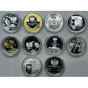 Zestaw, 10 złotych 2006-2011 (10 szt.)