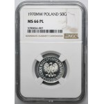 50 groszy 1970 - NGC MS66 PROOF LIKE - jak lustrzanka