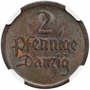 Freie Stadt Danzig, 2 fenigy 1926 - NGC MS64 BN