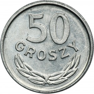 DESTRUKT, 50 groszy 1987 - opotřebovaný nápis na obalu