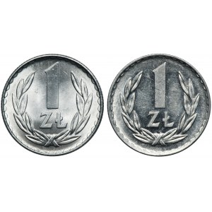 Zestaw, 1 złoty 1975 (2 szt.)