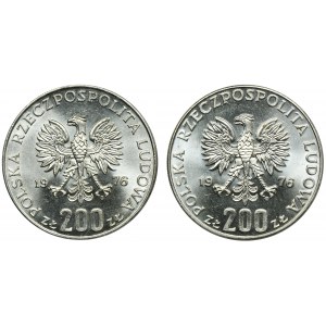 Zestaw, 200 złotych 1976 (2 szt.)