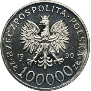 100.000 złotych 1990 Solidarność - TYP A