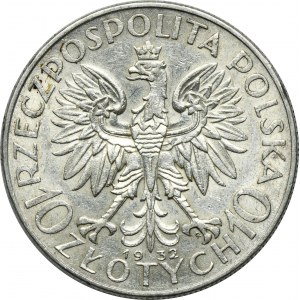 Głowa Kobiety, 10 złotych Warszawa 1932
