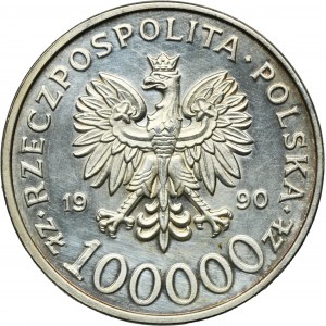 100.000 złotych 1990 Solidarność - TYP A