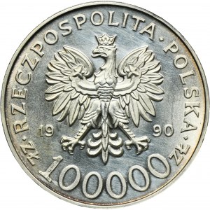 100,000 PLN 1990 Solidarity - TYPE A