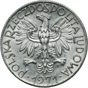 5 złotych 1971 Rybak - RZADSZY ROCZNIK
